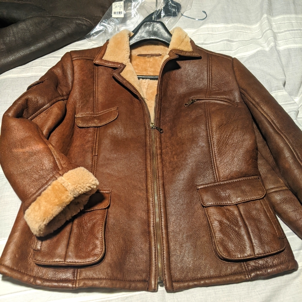 Vintage Sheepskin leather Jacket